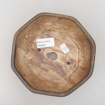 Keramická bonsai miska 15,5 x 15,5 x 6,5 cm, barva hnědá - 3