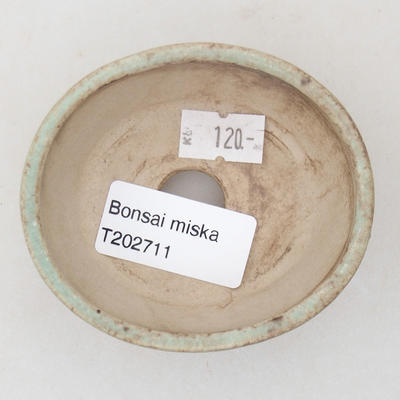 Keramická bonsai miska 7,5 x 6,5 x 3,5 cm, barva zelená - 3