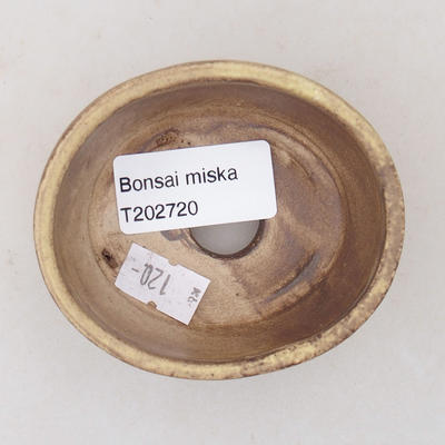 Keramická bonsai miska 7,5 x 6,5 x 3,5 cm, barva žlutá - 3