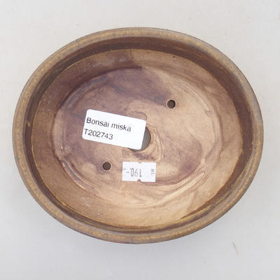 Keramická bonsai miska 14 x 12 x 3,5 cm, barva hnědá - 3