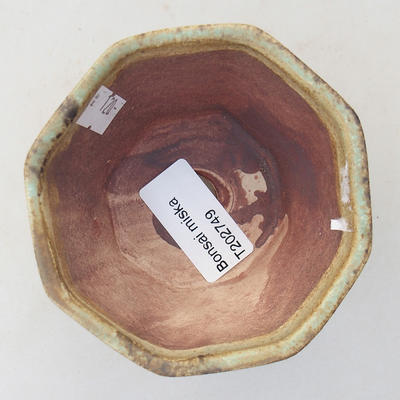 Keramická bonsai miska 8,5 x 8,5 x 5,5 cm, barva zelená - 3