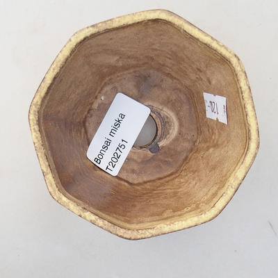 Keramická bonsai miska 8,5 x 8,5 x 5,5 cm, barva žlutá - 3