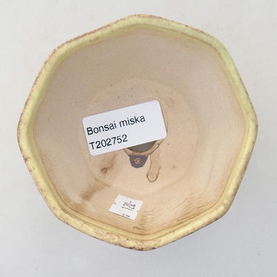 Keramická bonsai miska 8,5 x 8,5 x 5,5 cm, barva žlutá - 3