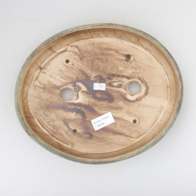Keramická bonsai miska 28,5 x 23,5 x 4,5 cm, barva hnědozelená - 3
