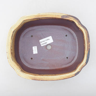 Keramická bonsai miska 21 x 17 x 7 cm, barva hnědá - 3