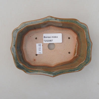 Keramická bonsai miska 14 x 10 x 4,5 cm, barva hnědá - 3