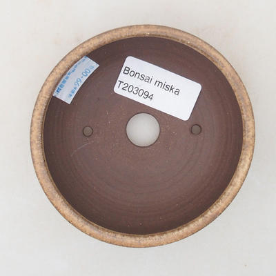 Keramická bonsai miska 9 x 9 x 3,5 cm, barva béžová - 3