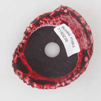 Keramická Skořápka 7,5 x 7 x 5 cm, barva červeno-bílá - 3