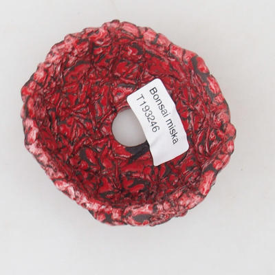 Keramická Skořápka 7,5 x 7 x 5 cm, barva červeno-bílá - 3