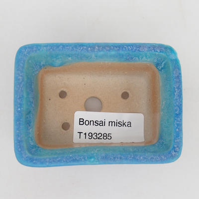 Mini bonsai miska 7,5 x 5,5 x 3,5 cm, barva modrá - 3