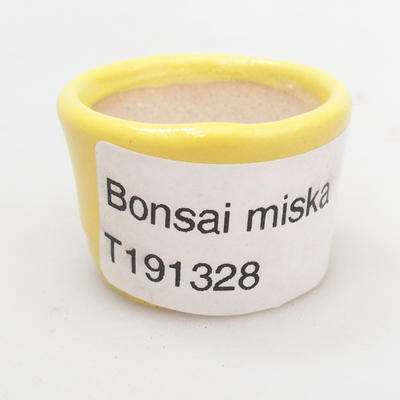 Mini bonsai miska 3 x 3 x 2,5 cm, barva žlutá - 3