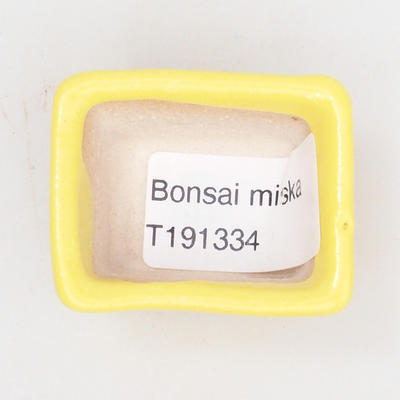 Mini bonsai miska 4,5 x 3,5 x 2,5 cm, barva žlutá - 3