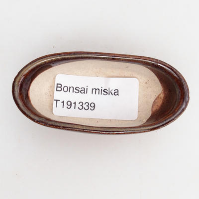 Mini bonsai miska 7 x 3,5 x 2 cm, barva hnědá - 3