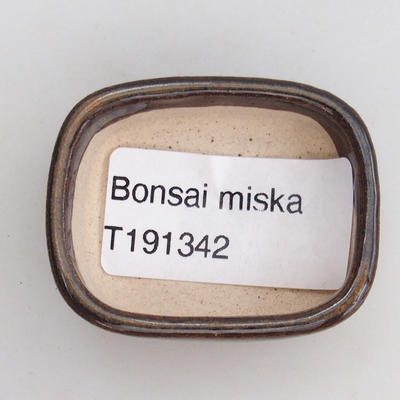 Mini bonsai miska 4,5 x 3,5 x 1,5 cm, barva hnědá - 3
