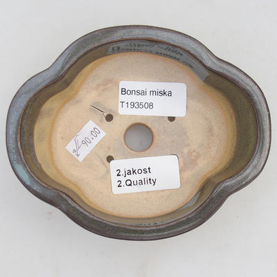 Keramická bonsai miska 13 x 10 x 4,5 cm, barva šedozelená - 2.jakost - 3