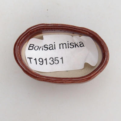 Mini bonsai miska 4 x 2,5 x 1,5 cm, barva hnědá - 3