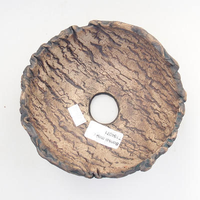 Keramická bonsai miska 14 x 14 x 7  cm, barva hnědá - 3