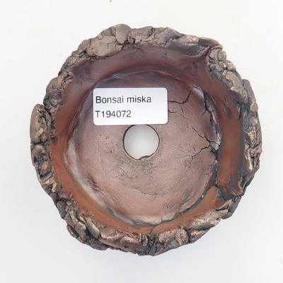 Keramická bonsai miska 9 x 9 x 5  cm, barva hnědá - 3