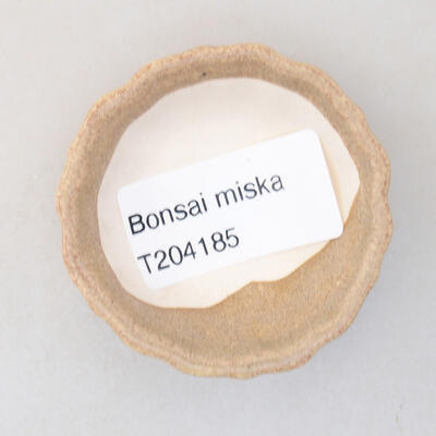 Mini bonsai miska 5 x 5 x 1,5 cm, barva béžová - 3