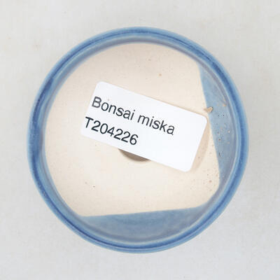 Mini bonsai miska 6 x 6 x 2,5 cm, barva modrá - 3