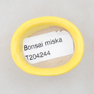 Mini bonsai miska 6 x 3,5 x 2 cm, barva žlutá - 3