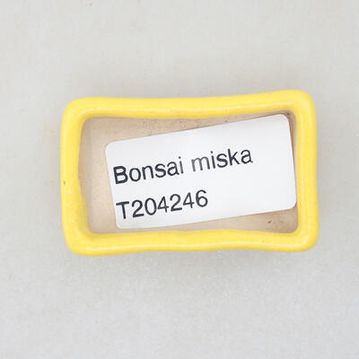 Mini bonsai miska 4,5 x 2,5 x 1,5 cm, barva žlutá - 3