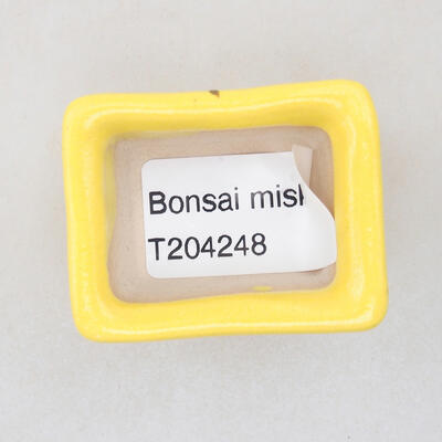 Mini bonsai miska 4 x 3 x 2,5 cm, barva žlutá - 3