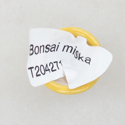 Mini bonsai miska 2 x 2 x 1,5 cm, barva žlutá - 3
