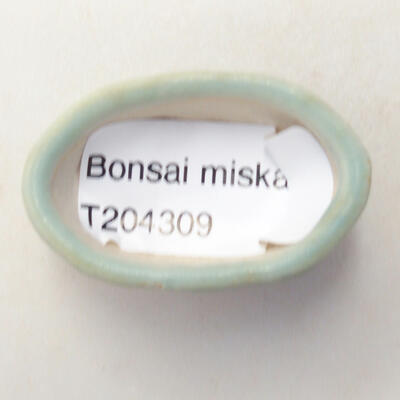 Mini bonsai miska 4 x 2,5 x 1,5 cm, barva zelená - 3