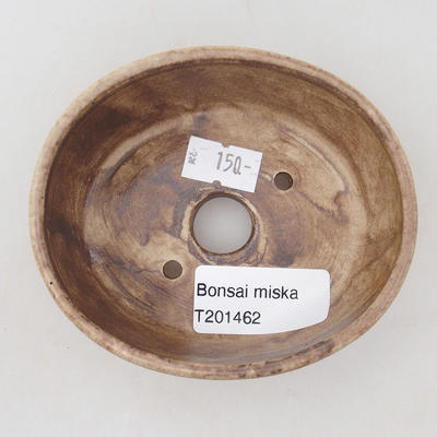 Keramická bonsai miska 9,5 x 8,5 x 3,5 cm, barva béžová - 3