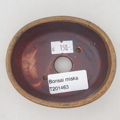 Keramická bonsai miska 9,5 x 8,5 x 3,5 cm, barva hnědá - 3