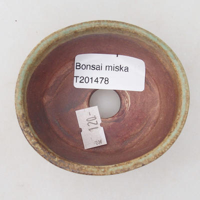 Keramická bonsai miska 8 x 7 x 4 cm, barva hnědozelená - 3