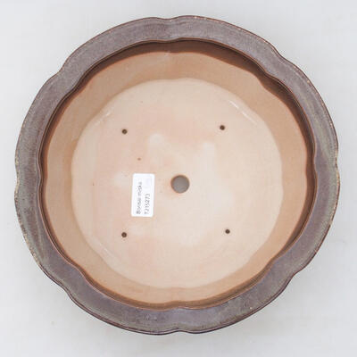 Keramická bonsai miska 25,5 x 25,5 x 8 cm, barva hnědá - 3