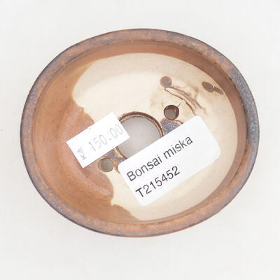 Keramická bonsai miska 8 x 7 x 4 cm, barva hnědá - 3
