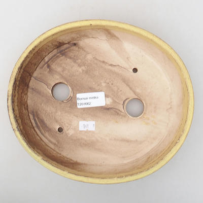 Keramická bonsai miska 22,5 x 19,5 x 5 cm, barva žlutá - 3