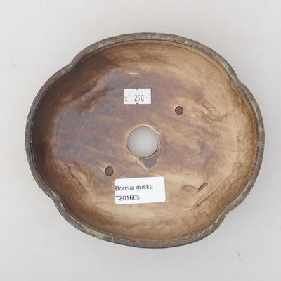 Keramická bonsai miska 18 x 15,5 x 4 cm, barva hnědá - 3