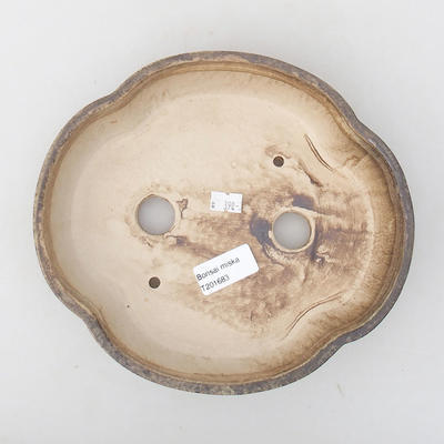 Keramická bonsai miska 22 x 19,5 x 5 cm, barva hnědá - 3