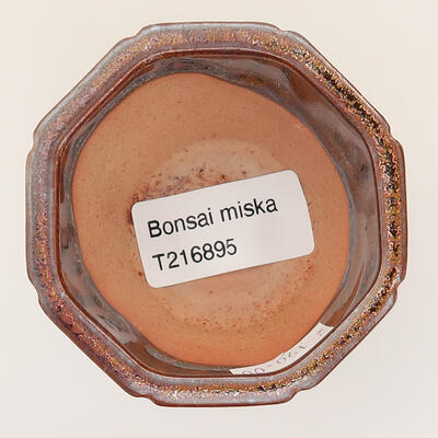 Keramická bonsai miska 7,5 x 7,5 x 5,5 cm, barva hnědá - 3
