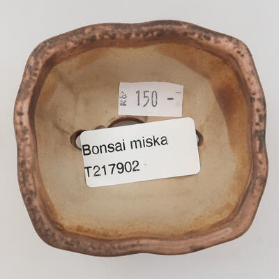 Keramická bonsai miska 7 x 6,5 x 3,5 cm, barva růžová - 3