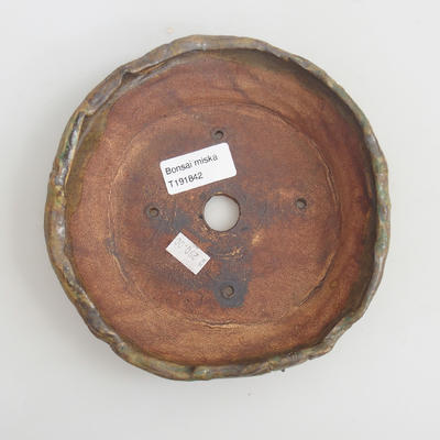 Keramická bonsai miska 16,5 x 16,5 x 4,5 cm, barva hnědozelená - 3