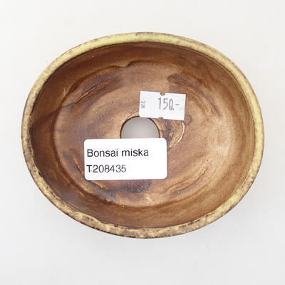 Keramická bonsai miska 9,5 x 8,5 x 3,5 cm, barva žlutá - 3