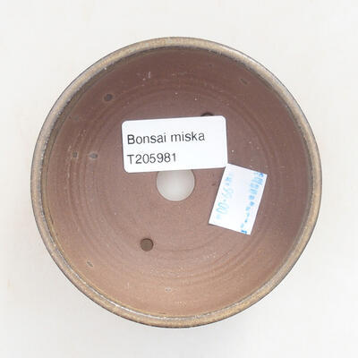 Keramická bonsai miska 9 x 9 x 3,5 cm, barva hnědá - 3