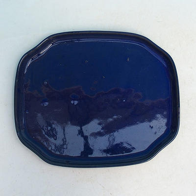 Bonsai miska + podmiska H32 - miska 12,5 x 10,5 x 6 cm, podmiska 12,5 x 10,5 x 1 cm, modrá - 3