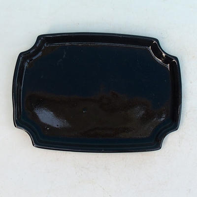 Bonsai miska + podmiska H03 - 16,5 x 11,5 x 5 cm, podmiska 16,5 x 11,5 x 1 cm, černá lesklá - 3