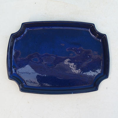 Bonsai miska + podmiska H03 - 16,5 x 11,5 x 5 cm, podmiska 16,5 x 11,5 x 1 cm, modrá  - 3