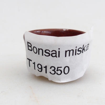 Mini bonsai miska 2,5 x 2,5 x 2 cm, barva hnědá - 4