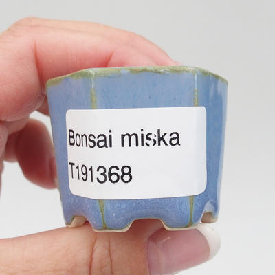 Mini bonsai miska 4 x 4 x 3,5 cm, barva modrá - 4