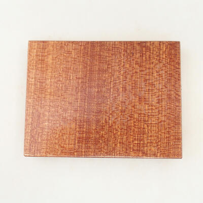 Dřevěný stolek pod bonsaje  hnědý 12 x 9 x 1,5 cm - 4