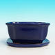 Bonsai miska + podmiska H32 - miska 12,5 x 10,5 x 6 cm, podmiska 12,5 x 10,5 x 1 cm, modrá - 4/4